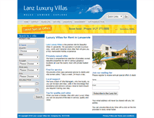 Tablet Screenshot of lanzluxuryvillas.com